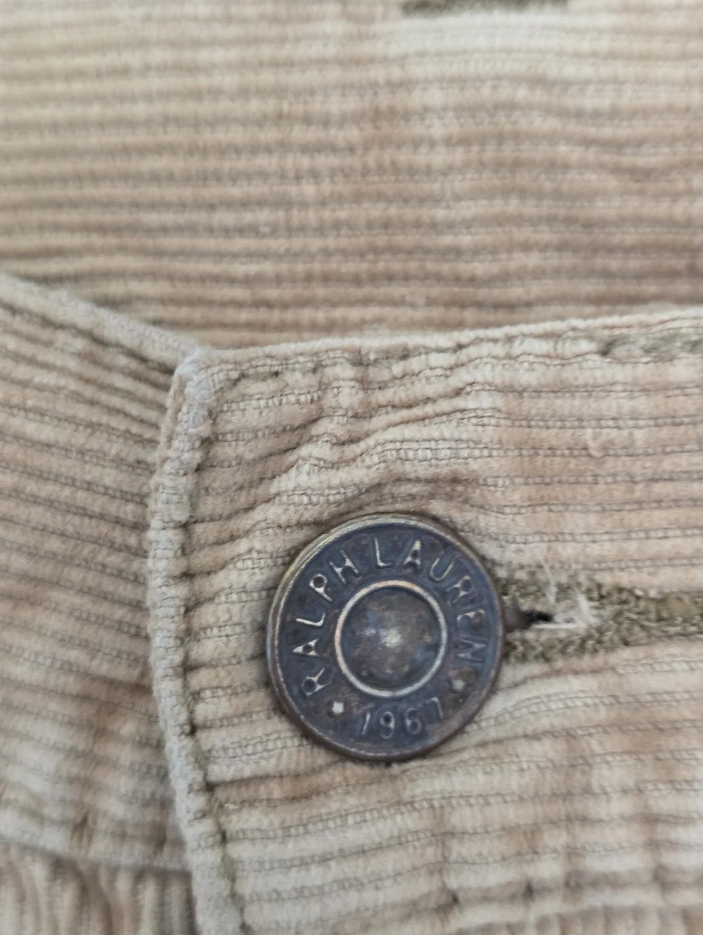 Polo Ralph Lauren Corduroy Pants Men 42x36 Tan Brown Straight Fit Classic Casual